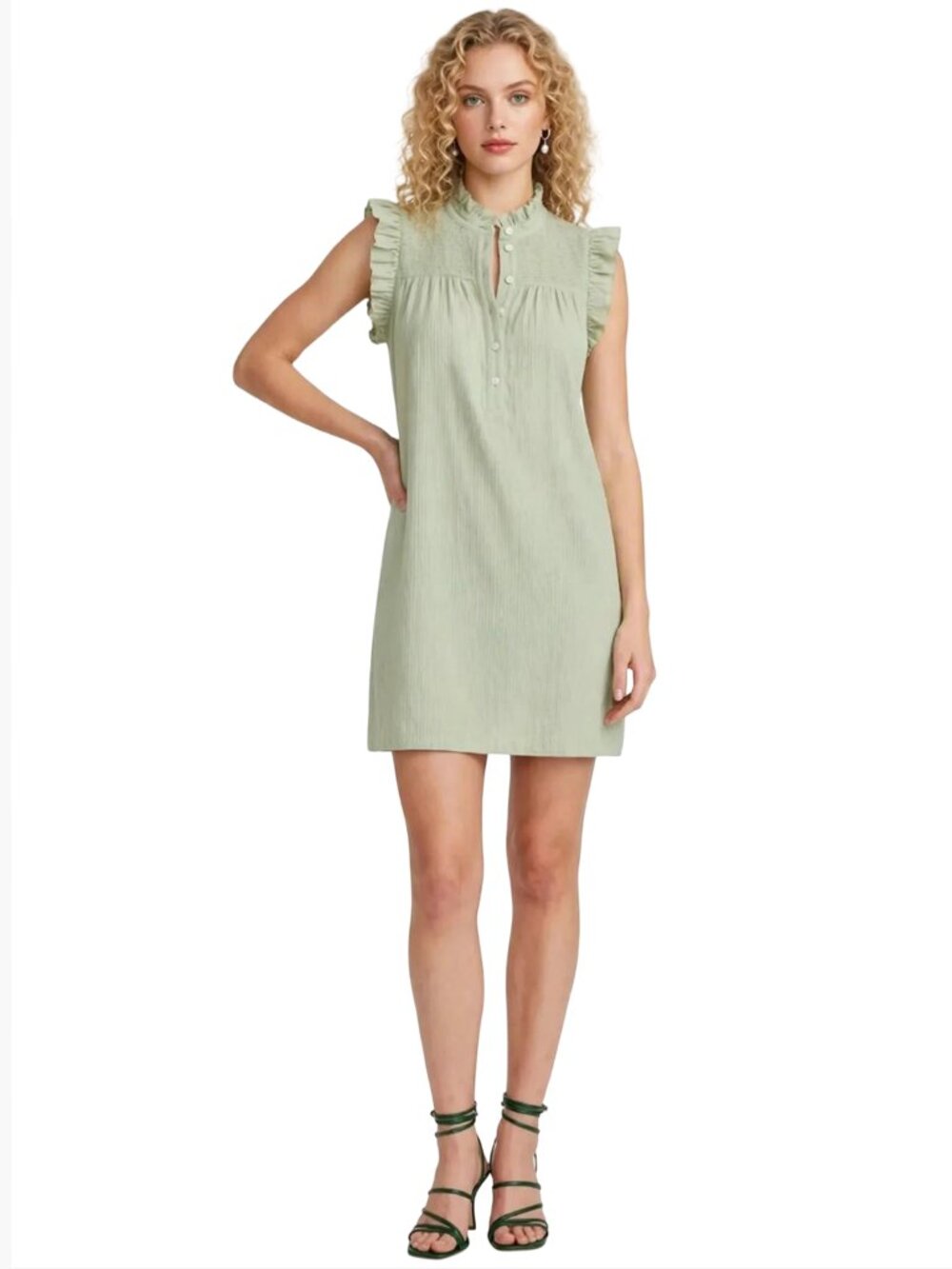 J. Crew Re-Imagined Earth Friendly Cotton Lightweight Cotton Ruffle Details